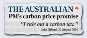 Gillard's promise of no carbon tax